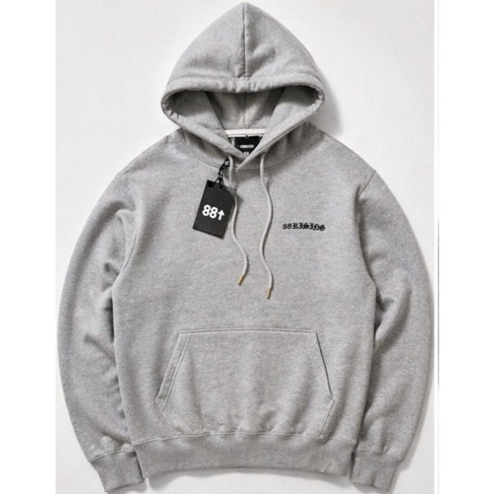 88Rising Tiger Graphic Hoodie NWT Grey Streetwear Flame Print Pullover Mens L